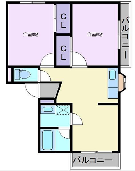 エコーハイツ千原 ｜大阪府泉大津市千原町２丁目(賃貸マンション2LDK・3階・50.00㎡)の写真 その2