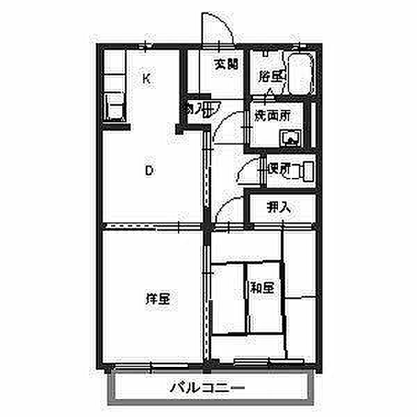 ハイム　穴師の里　A棟 ｜大阪府泉大津市豊中町１丁目(賃貸アパート2DK・2階・44.33㎡)の写真 その2