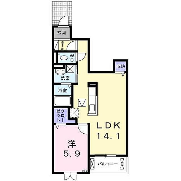 アルタイル ｜大阪府和泉市葛の葉町１丁目(賃貸アパート1LDK・1階・48.50㎡)の写真 その2