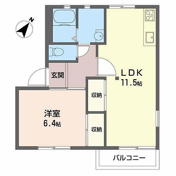 グローリー和泉 ｜大阪府和泉市府中町３丁目(賃貸アパート1LDK・2階・43.00㎡)の写真 その2