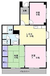 ラームズプラザ 3LDKの間取図画像