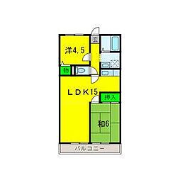 レトア・セブン 2LDKの間取図画像