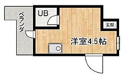 アンビロン高石 ワンルームの間取図画像