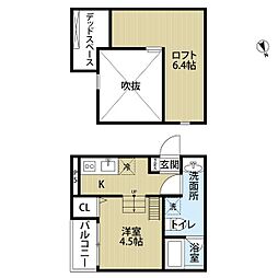 PALETTE 1Kの間取図画像
