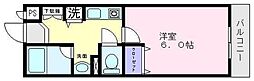 ルミエール・マゴジ3 1Kの間取図画像