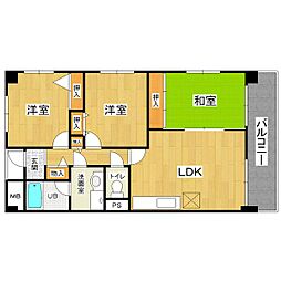 アベニール羽衣 3LDKの間取図画像