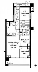 グランドメゾン鷺沼ザ・ヴィラ 2SLDKの間取図画像