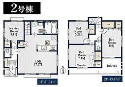 旭区上白根 全2棟2号棟