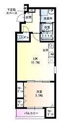 南海線 高石駅 徒歩11分の賃貸アパート 3階1LDKの間取り