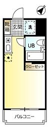 TOP八柱No.2 ワンルームの間取図画像