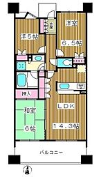 KDX志村坂上レジデンス 3LDKの間取図画像