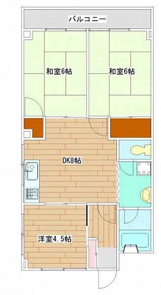 福本マンション ｜広島県広島市東区戸坂山根1丁目(賃貸マンション3LDK・1階・54.60㎡)の写真 その2