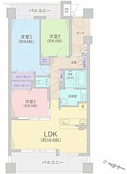 クリオ藤沢善行八番館 3LDKの間取図画像