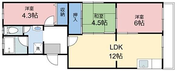 滋賀県彦根市川瀬馬場町(賃貸マンション3LDK・1階・59.00㎡)の写真 その2