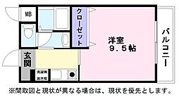 ヴァヤーシェ 2階1Kの間取り
