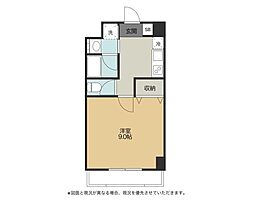 マンション彦根駅西 4階1Kの間取り