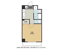 マンション彦根駅西 5階1Kの間取り