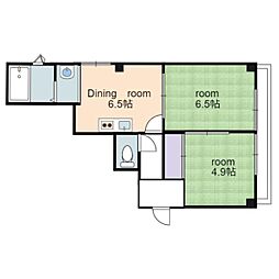 BUY-KING2 2DKの間取図画像