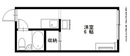 ロッソ後三条 1Kの間取図画像