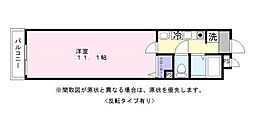 プラージュカンサイ 1Kの間取図画像