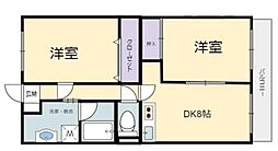 ロイヤルパレス 2LDKの間取図画像