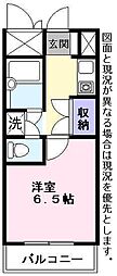 バローゼ 1Kの間取図画像