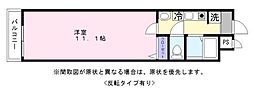 プラージュカンサイ 1Kの間取図画像