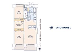 与野パーク・ホームズ 2SLDKの間取図画像