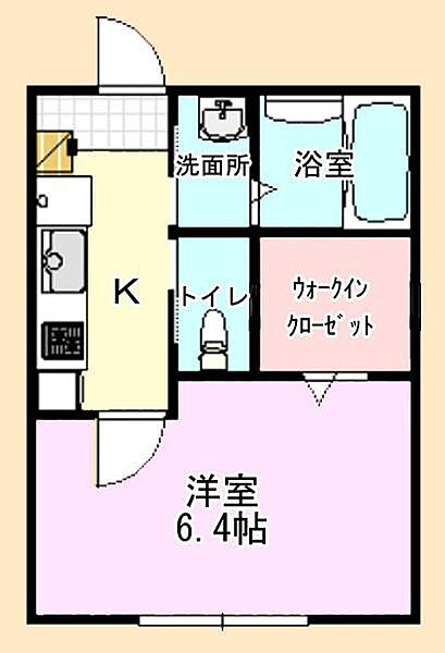 千葉県東金市東金(賃貸アパート1K・2階・22.35㎡)の写真 その2