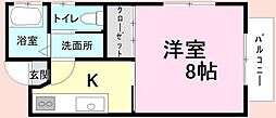 プライムハイム東金 1Kの間取図画像