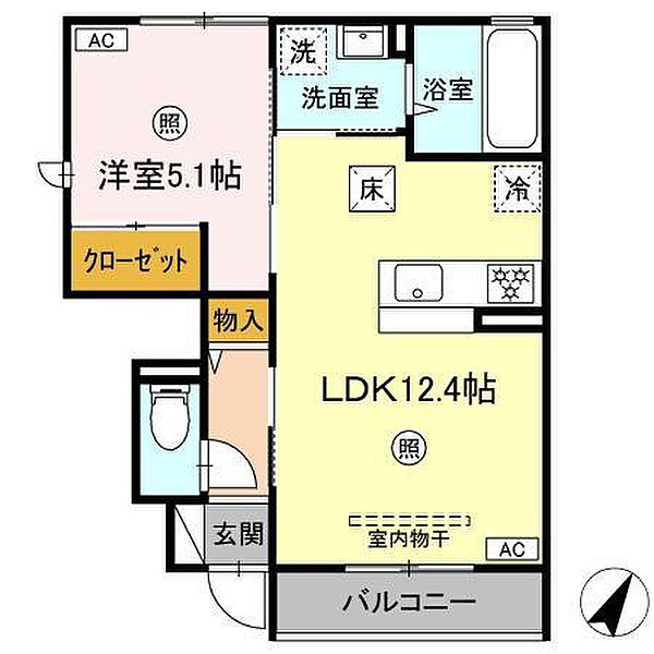 シェソワ（Chez soi) 101｜鳥取県米子市上後藤１丁目(賃貸アパート1LDK・1階・42.27㎡)の写真 その2