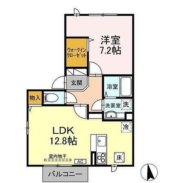 サンローザ 102｜鳥取県米子市新開６丁目(賃貸アパート1LDK・1階・48.13㎡)の写真 その2