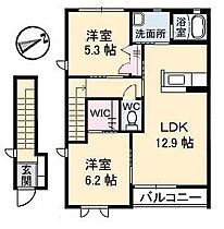 フェリーチェ　Ｂ棟 B203 ｜ 鳥取県米子市車尾４丁目5-12（賃貸アパート2LDK・2階・61.63㎡） その2