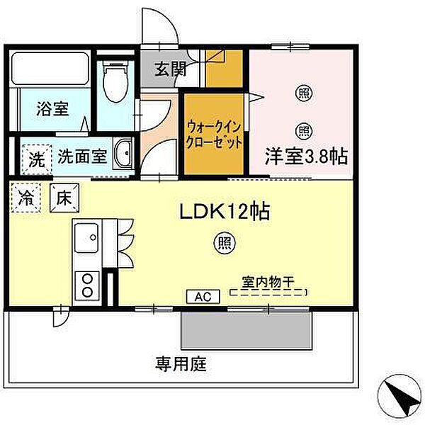 プレジャースクエア2 101｜鳥取県米子市米原３丁目(賃貸アパート1LDK・1階・40.53㎡)の写真 その2