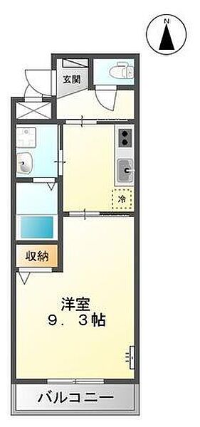 マンション　ファヴォーレ 301｜鳥取県米子市灘町２丁目(賃貸マンション1K・3階・31.70㎡)の写真 その2