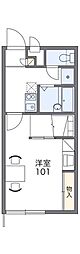 レオパレスハタガサキ 1Kの間取図画像