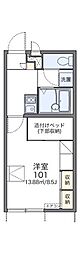 レオネクストseirin3 1Kの間取図画像