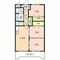 スカイマンションC 3LDKの間取図画像