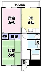エコーマンション2 2DKの間取図画像