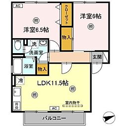 ソフィアB 2LDKの間取図画像