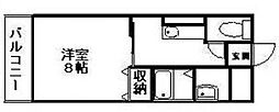 スカイマンションB 1Kの間取図画像