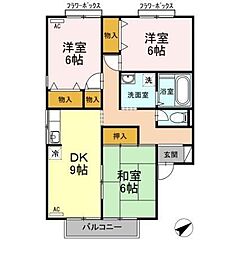 メルグランデB 3DKの間取図画像