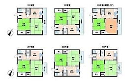 山の街ハイツ 2DKの間取図画像
