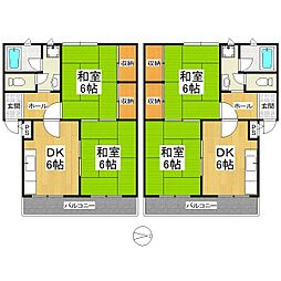 パークハイツ笹山 2DKの間取図画像