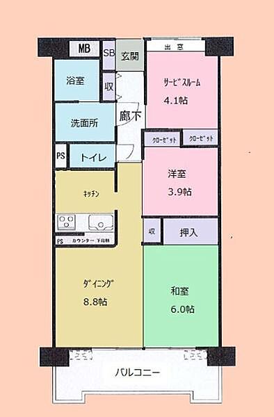 間取りを拡大表示