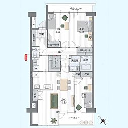第5稲毛ハイツ 3LDKの間取図画像