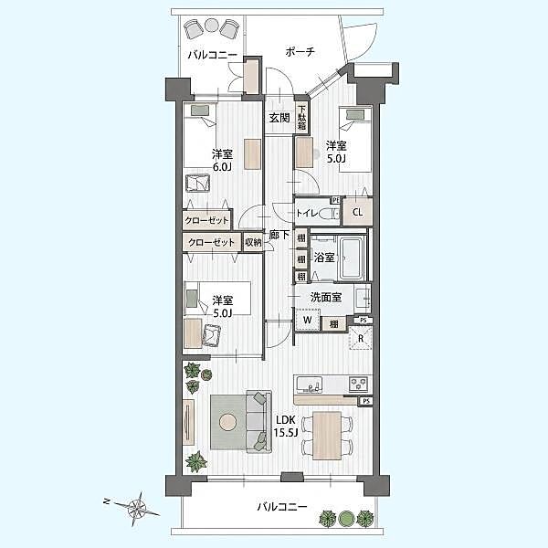 間取りを拡大表示