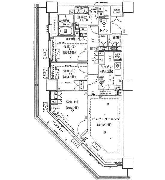 ル・パルクシエル 3001｜神奈川県横浜市戸塚区品濃町(賃貸マンション3LDK・30階・74.77㎡)の写真 その2