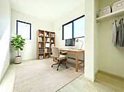 約4．6帖の洋室。趣味部屋や書斎にいかがですか？※家具配置時のイメージ画像です