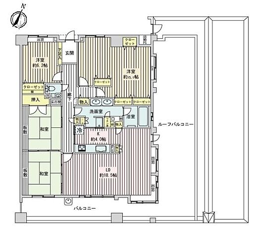 間取り ライオンズガーデン羽村 6階/-